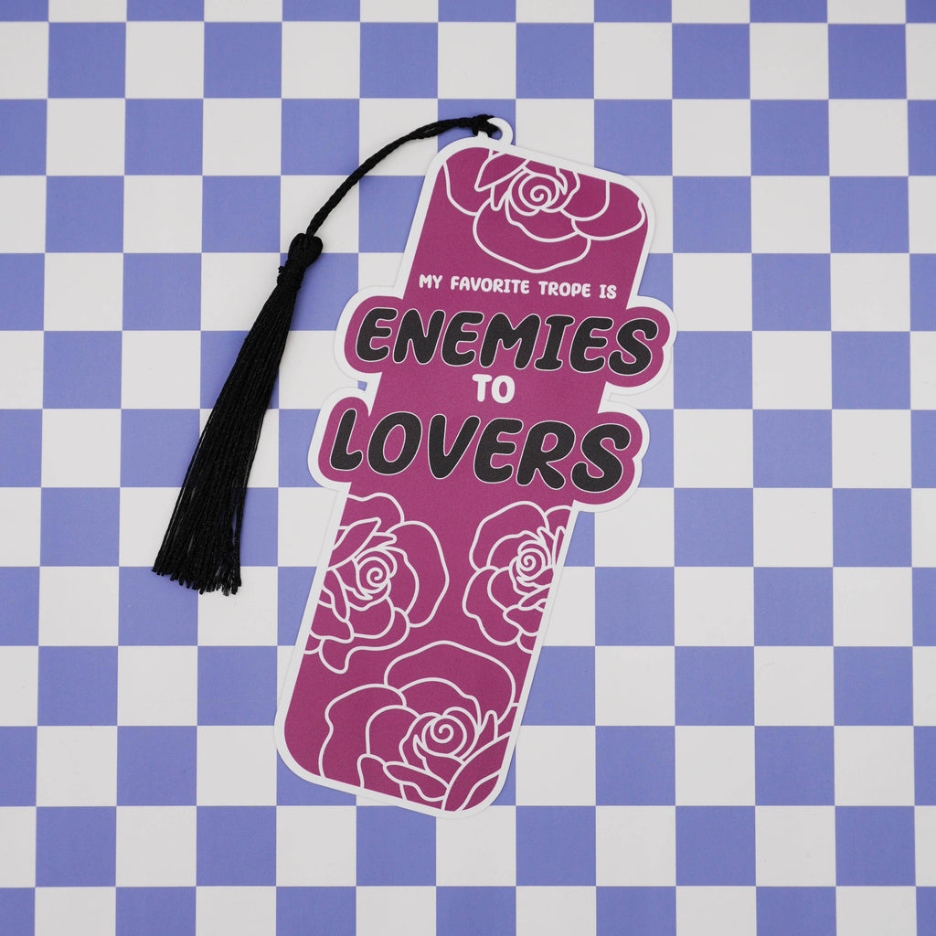 “My Favorite Trope is Enemies to Lovers” Romance Bookmark