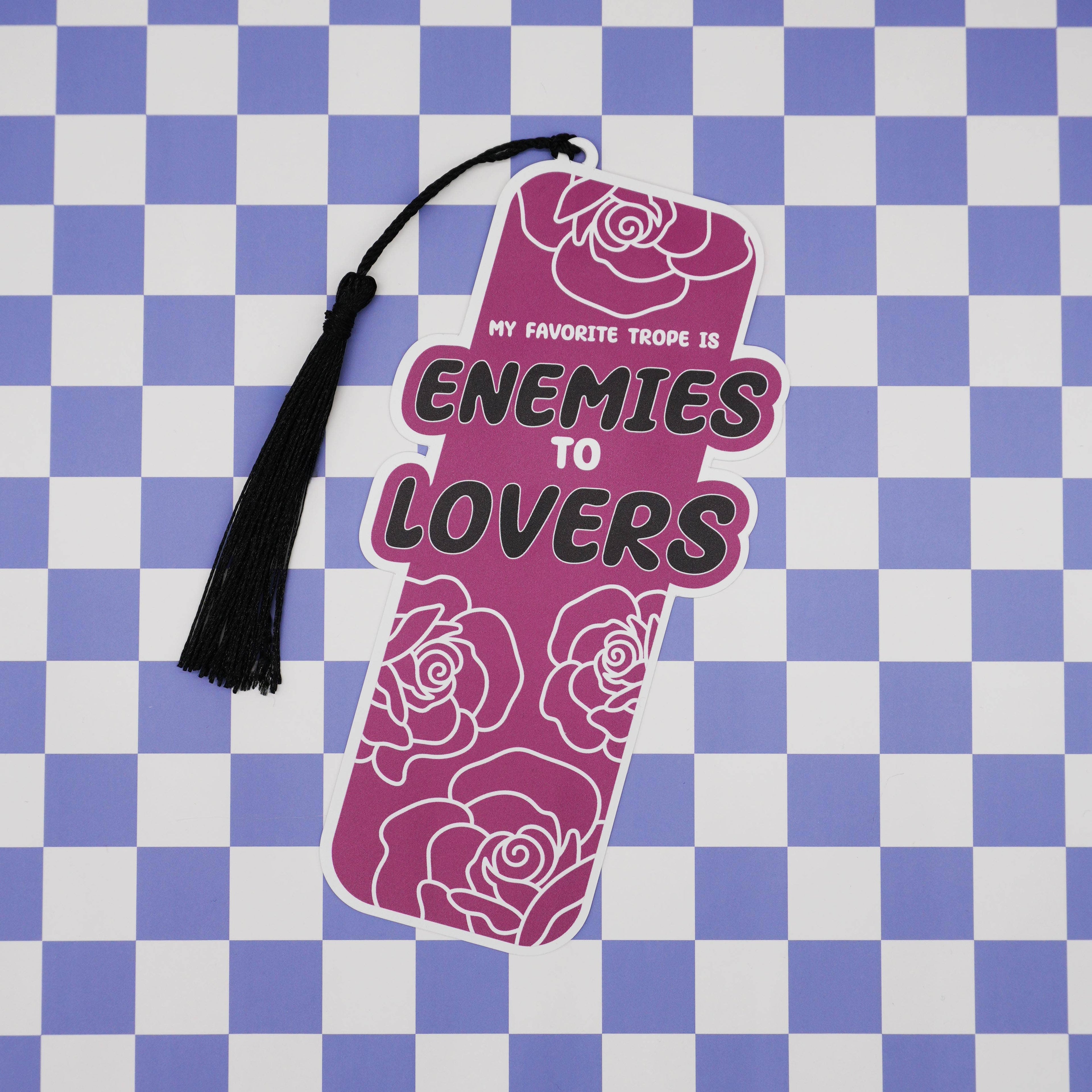“My Favorite Trope is Enemies to Lovers” Romance Bookmark