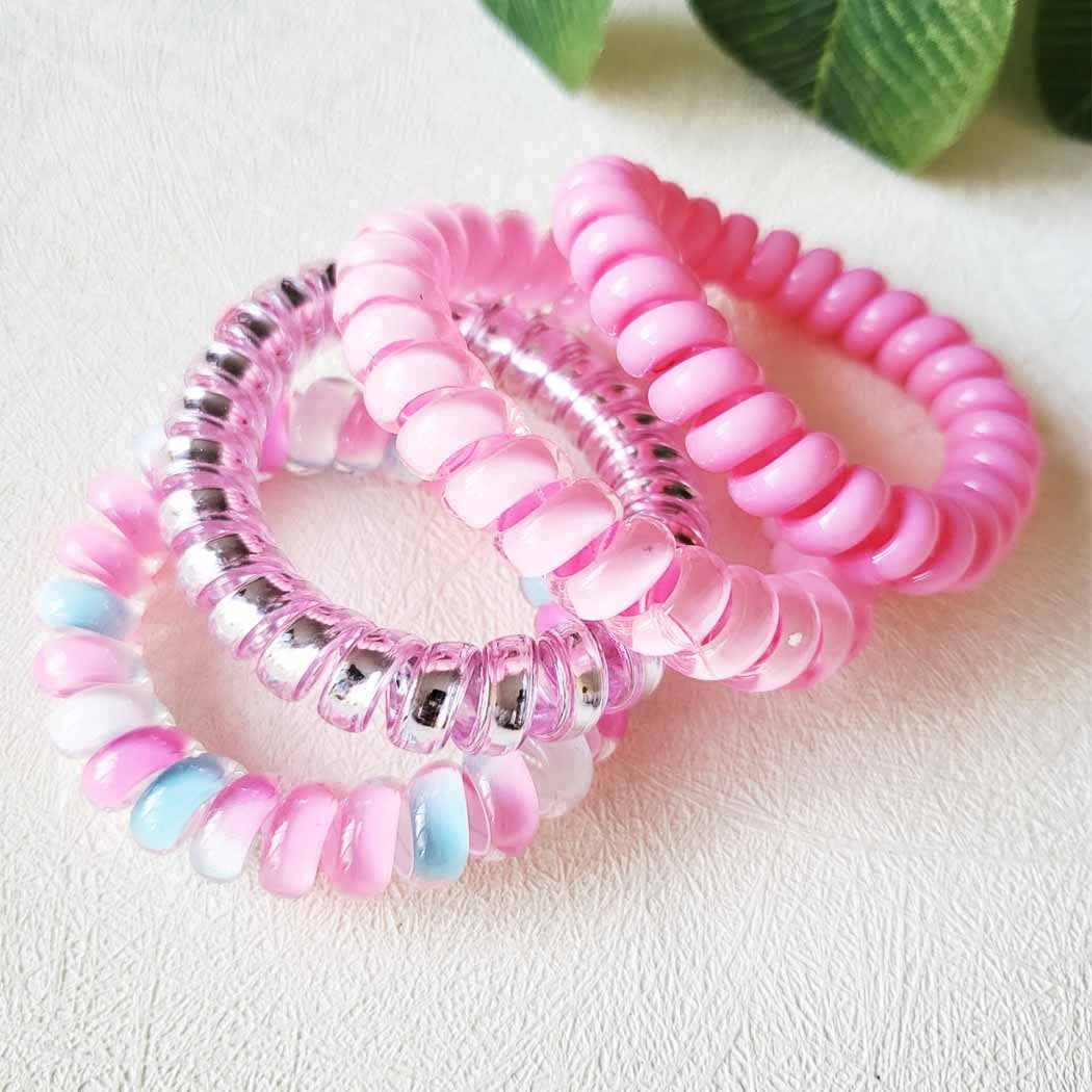 PINK Shades Spiral Hair Ties
