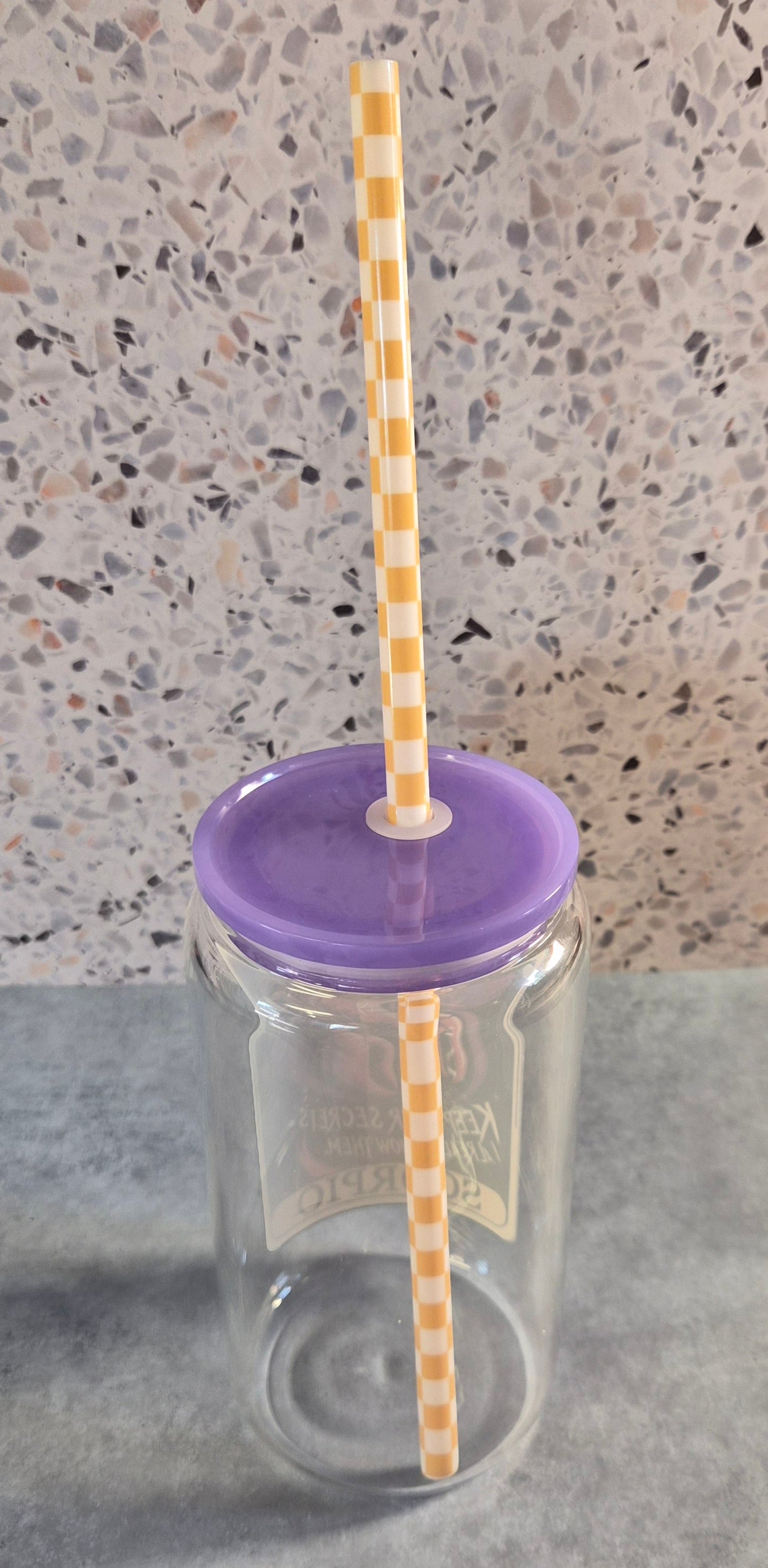 Checkerd Tumbler Straws