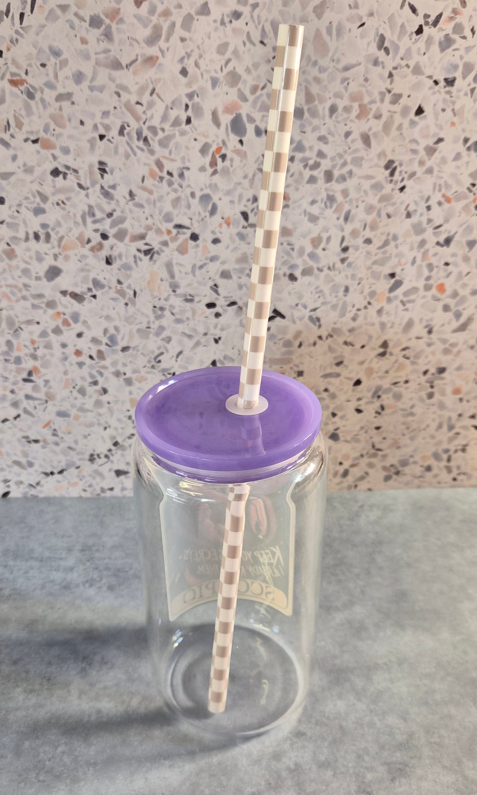 Checkerd Tumbler Straws