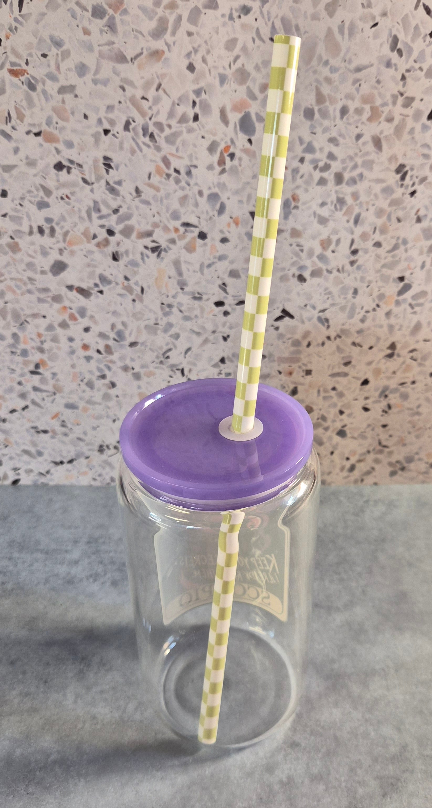 Checkerd Tumbler Straws