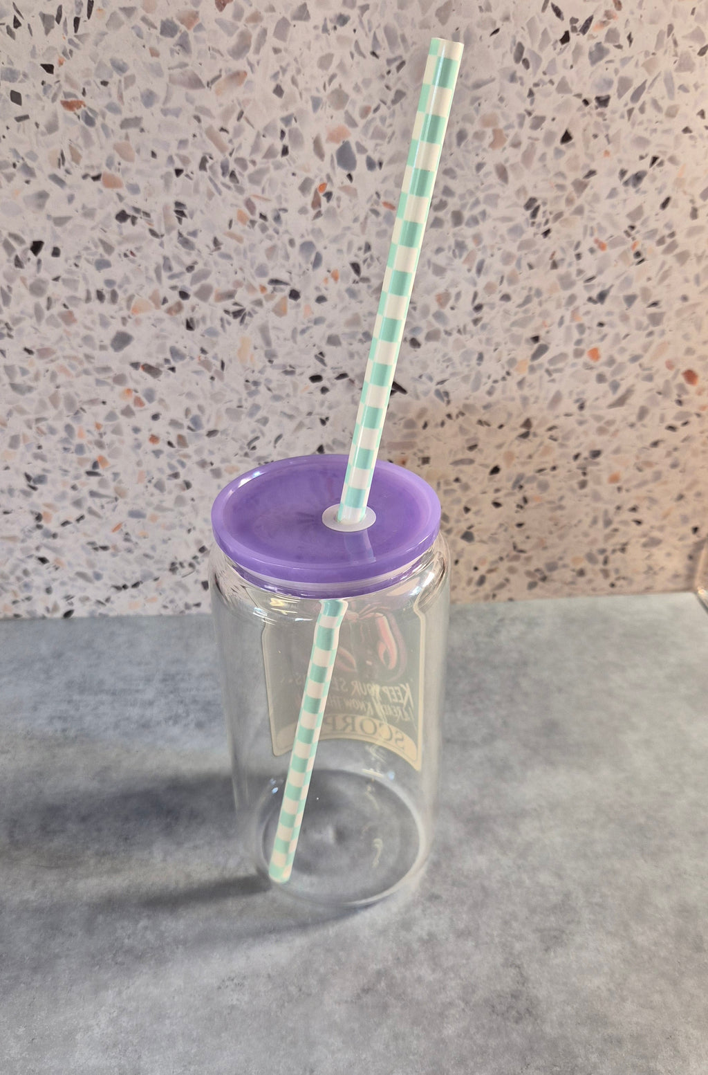 Checkerd Tumbler Straws