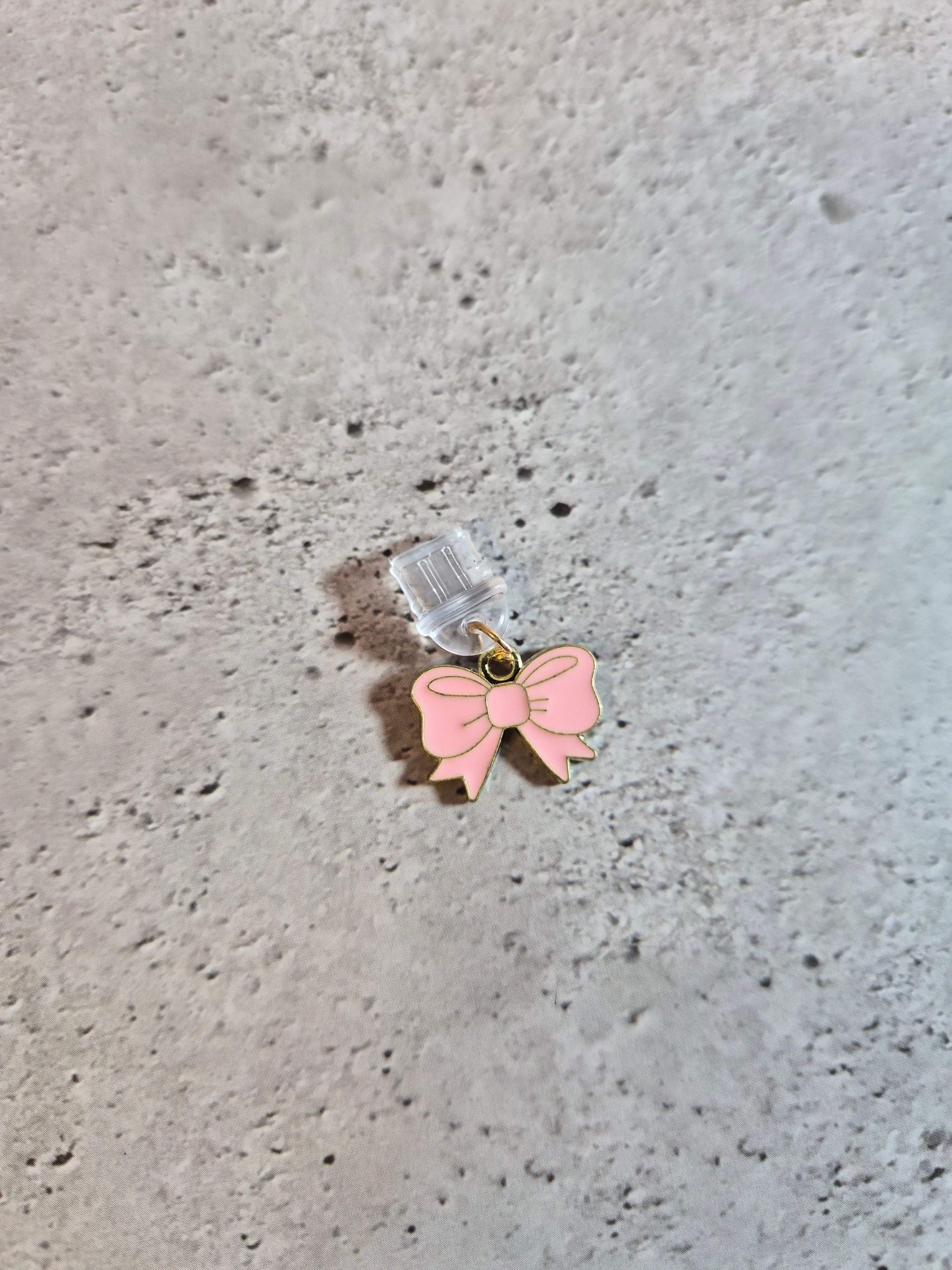 Pink & White themed Kindle dust Charms