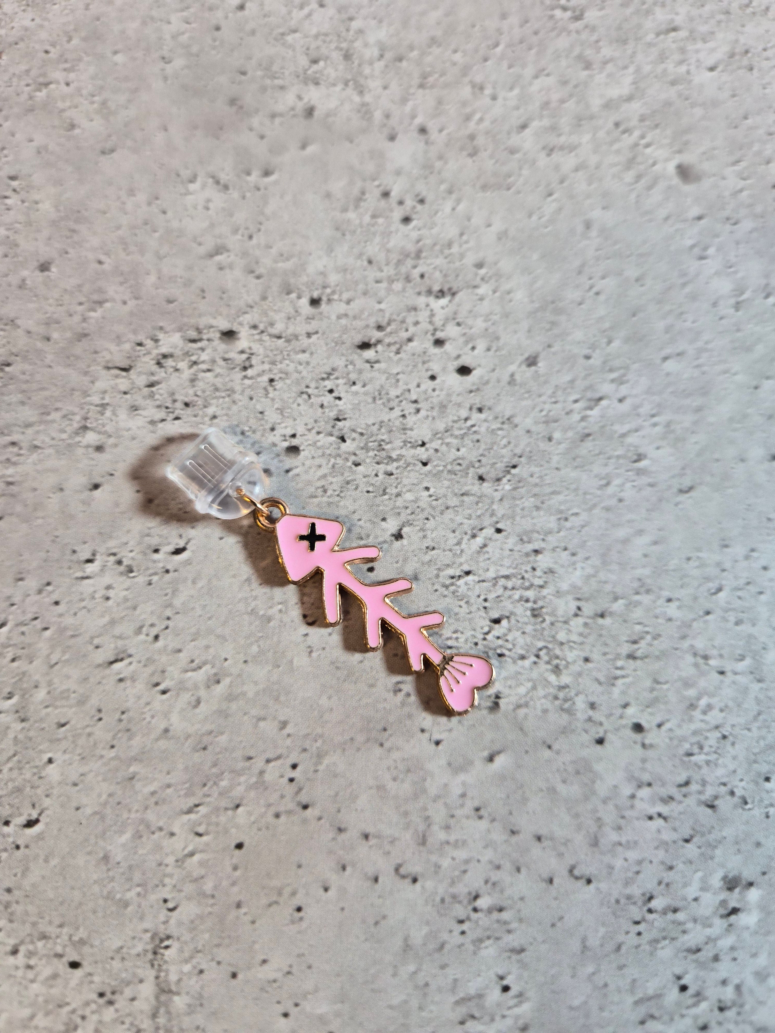 Pink & White themed Kindle dust Charms