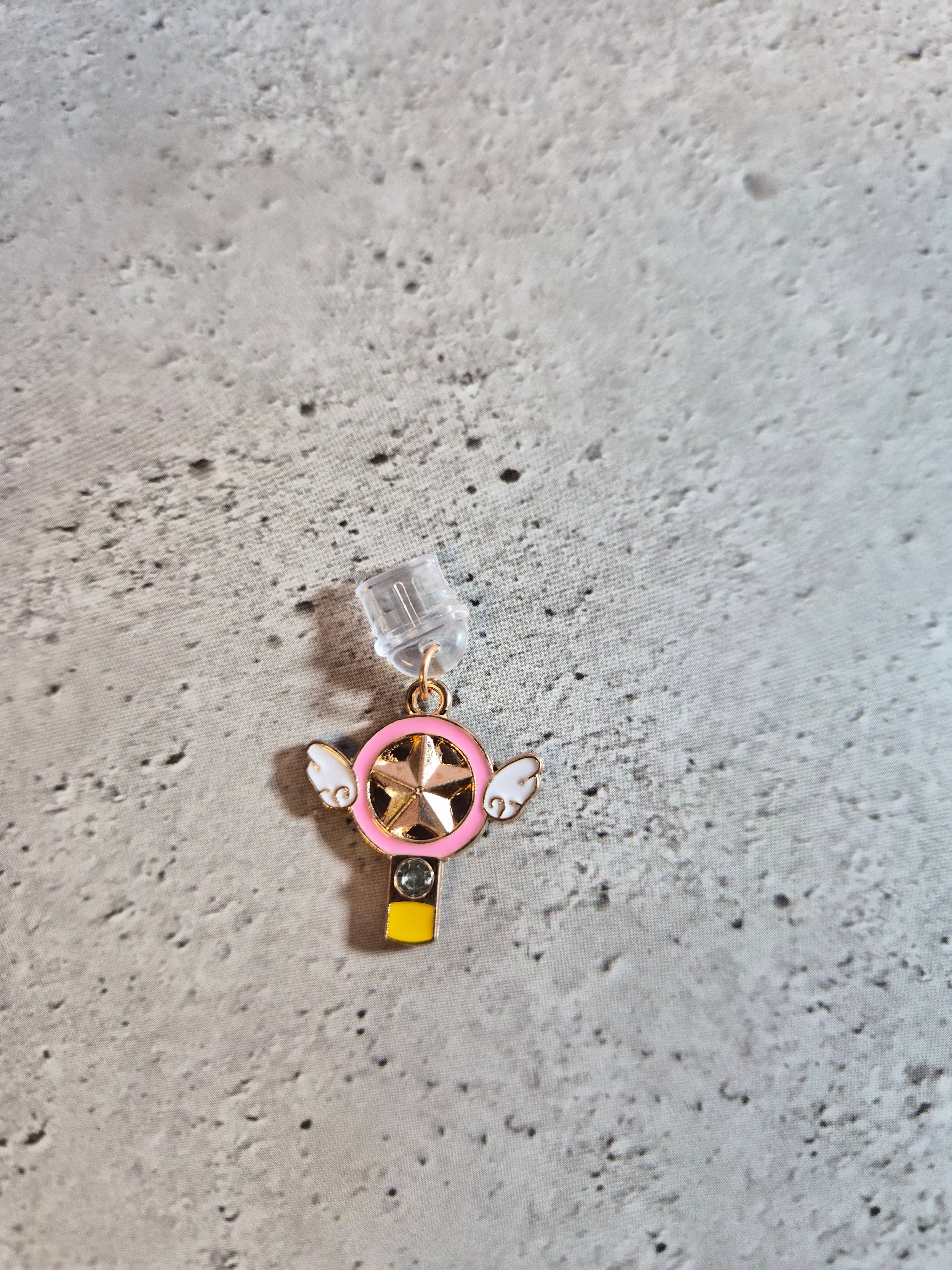 Pink & White themed Kindle dust Charms
