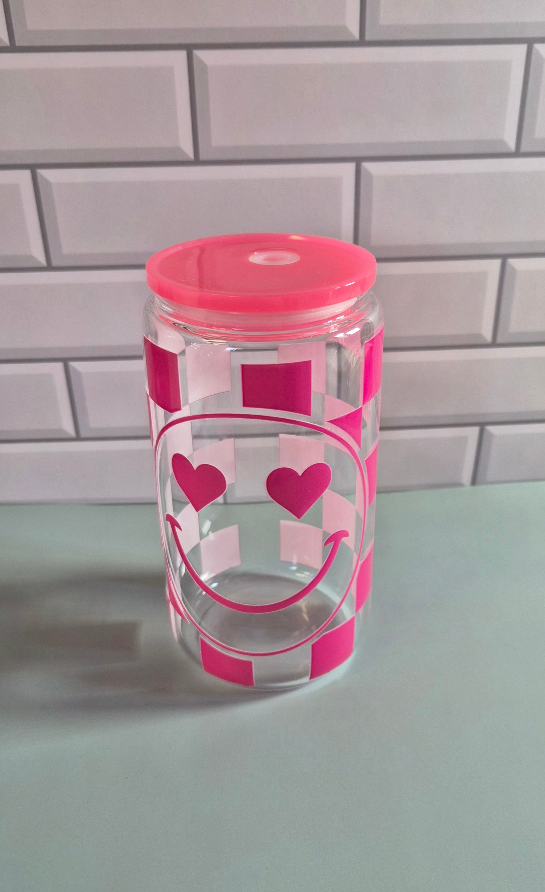 Retro Pink Smiley Face