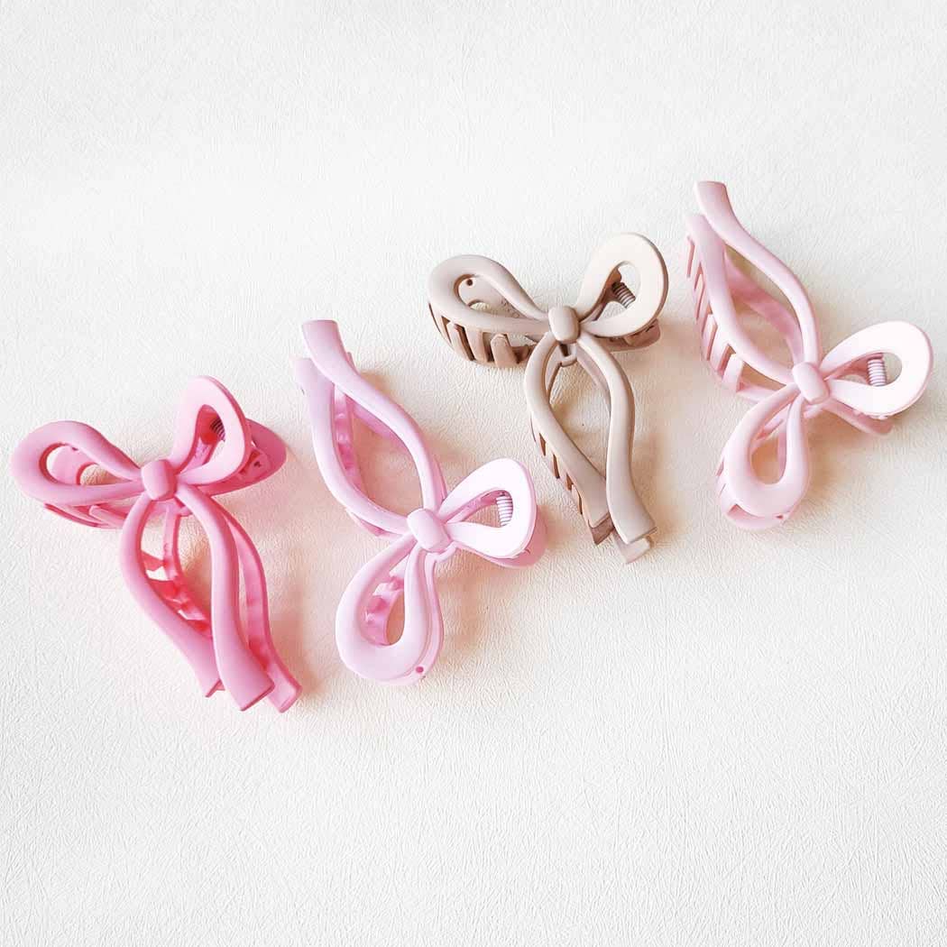 4 Soft Shades of Bow Hair Claw Clip