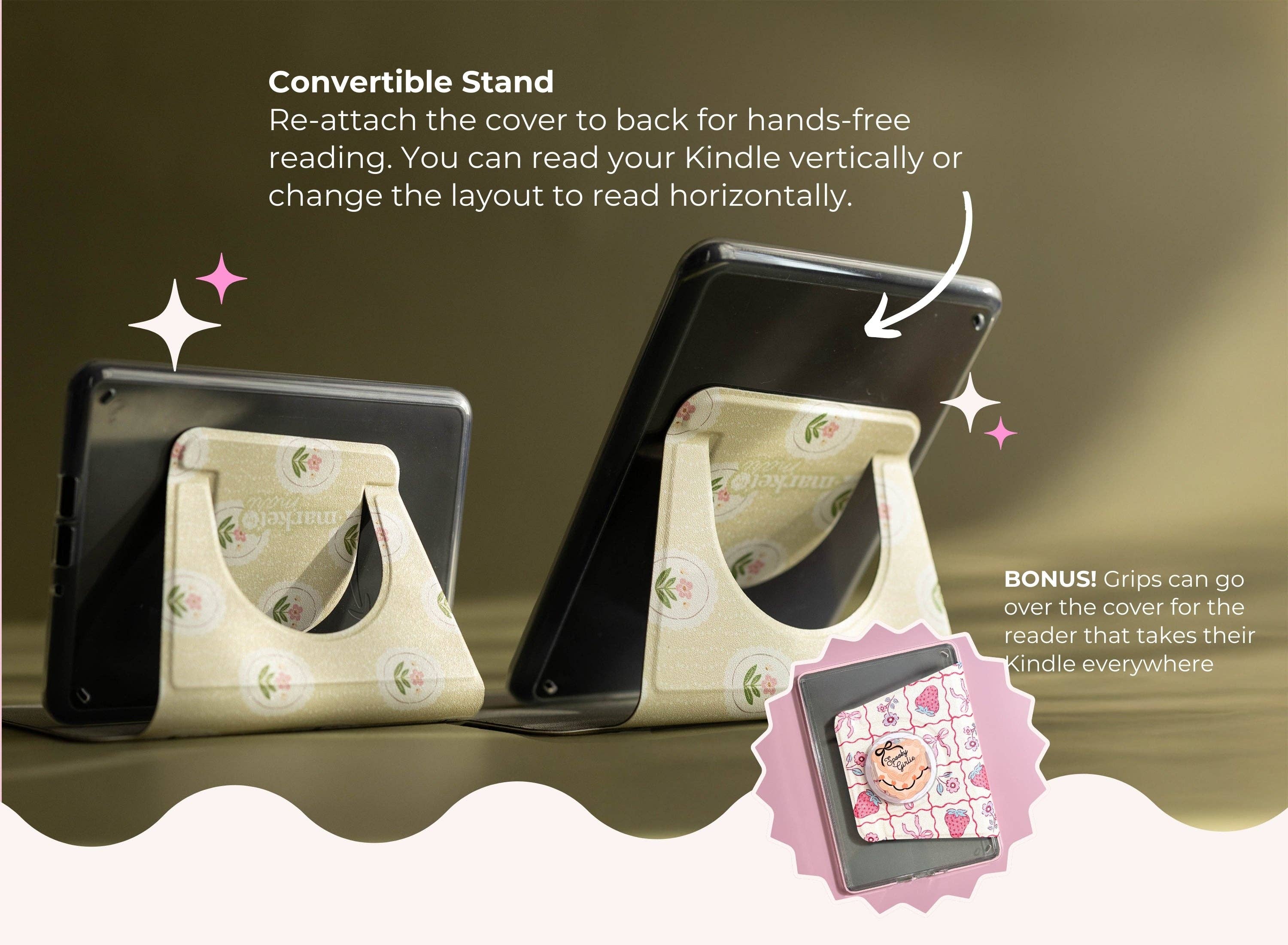 Romance Trope Removable Cover Kindle Case