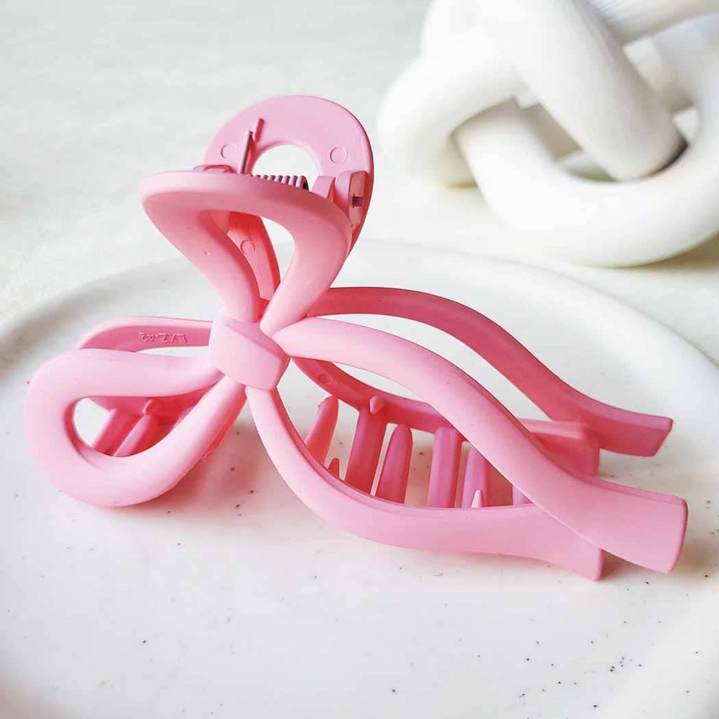 4 Soft Shades of Bow Hair Claw Clip
