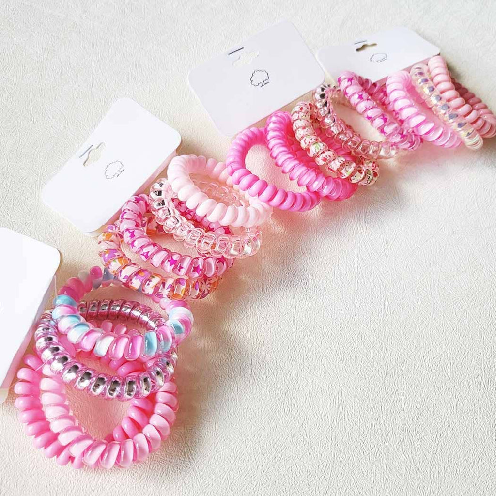 PINK Shades Spiral Hair Ties