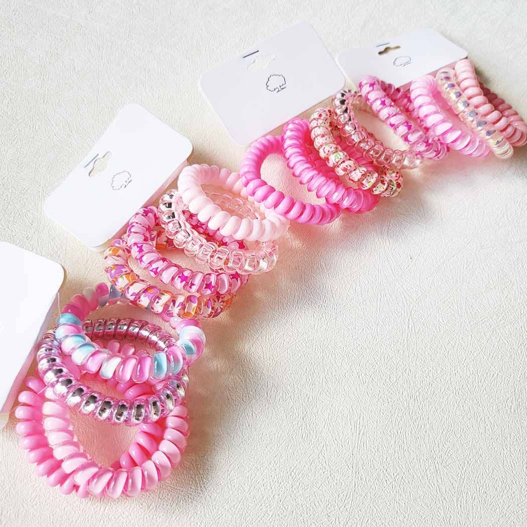 PINK Shades Spiral Hair Ties