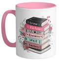 Floral Book Genre Stack Ceramic Mug