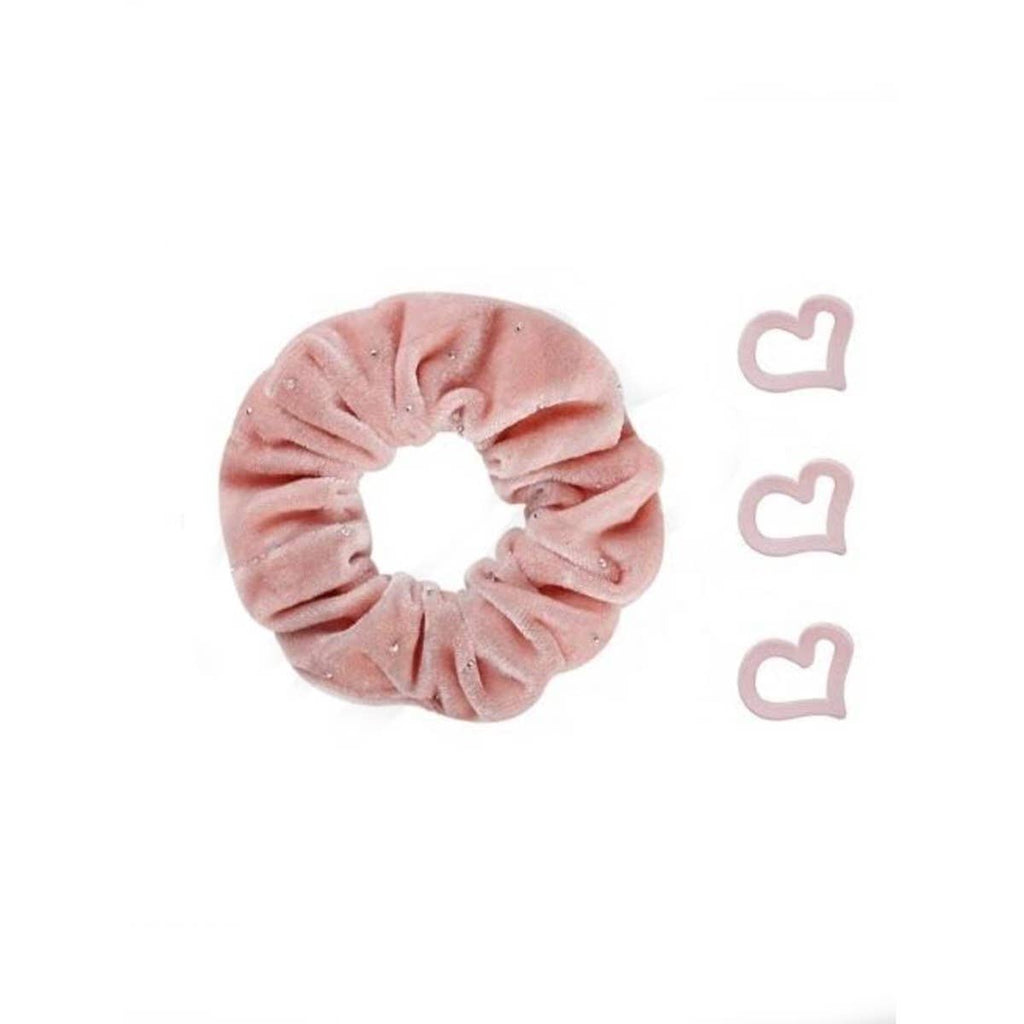 Heart Shape Hair Claw and Velvet Hair Tie Set