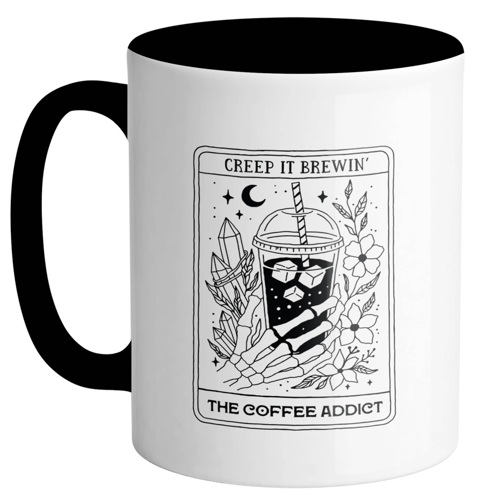 The Coffee Addict Tarot Card Ceramic Mug