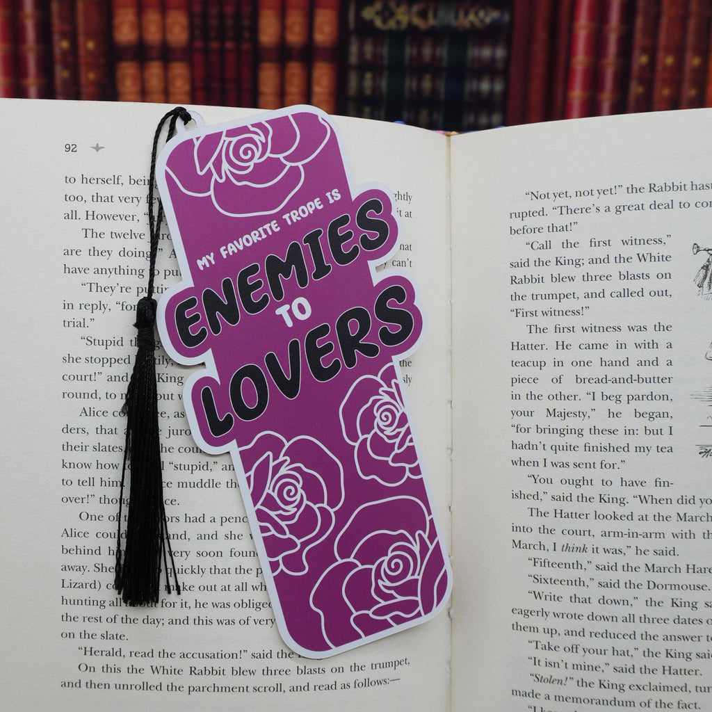 “My Favorite Trope is Enemies to Lovers” Romance Bookmark