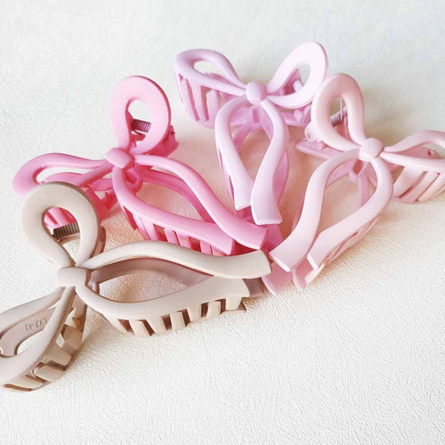 4 Soft Shades of Bow Hair Claw Clip
