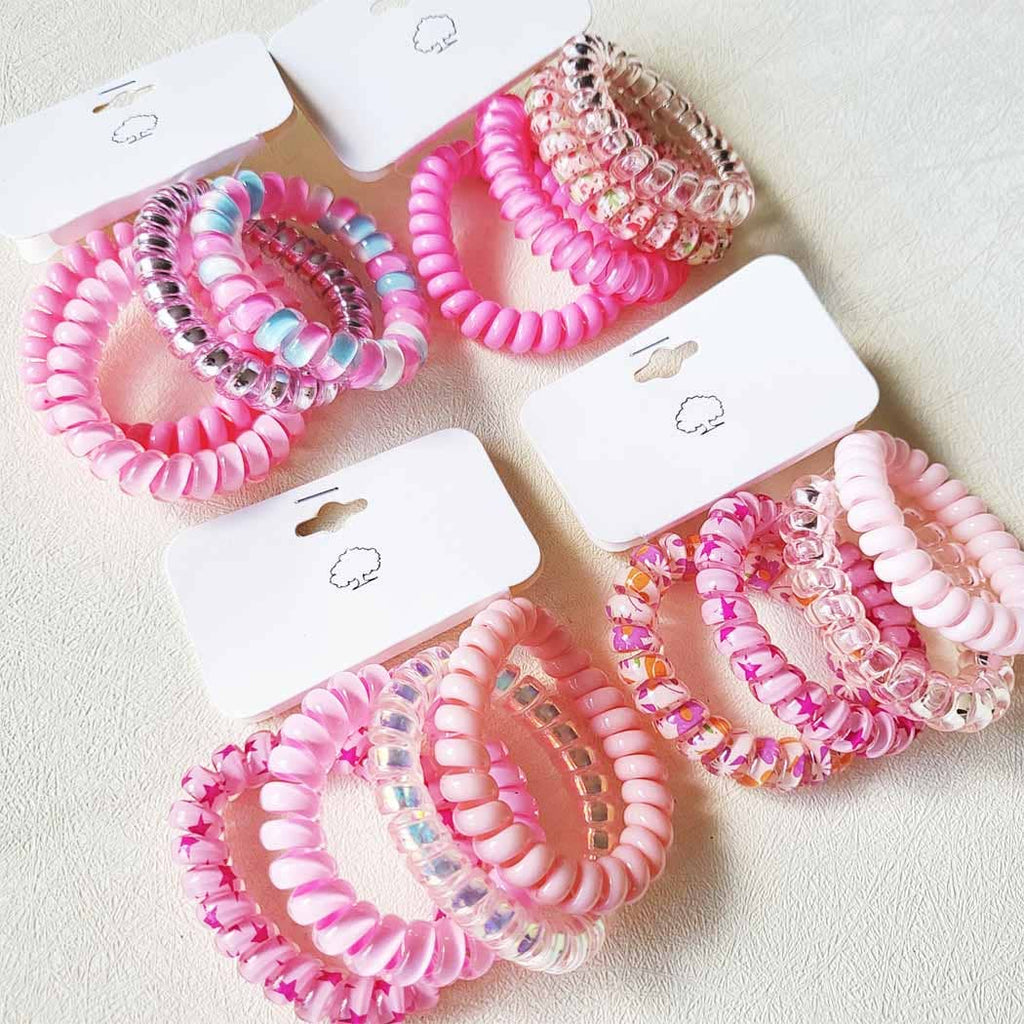 PINK Shades Spiral Hair Ties