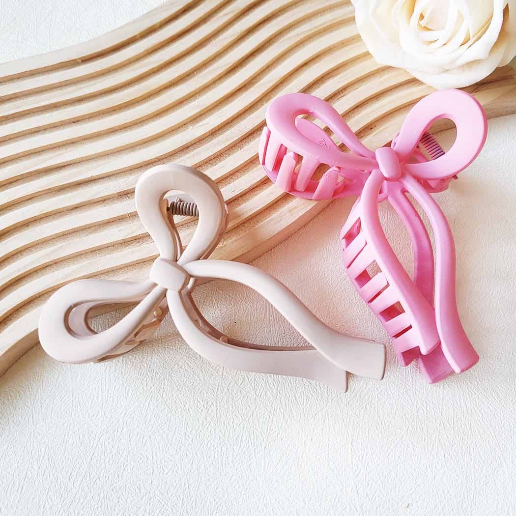 4 Soft Shades of Bow Hair Claw Clip