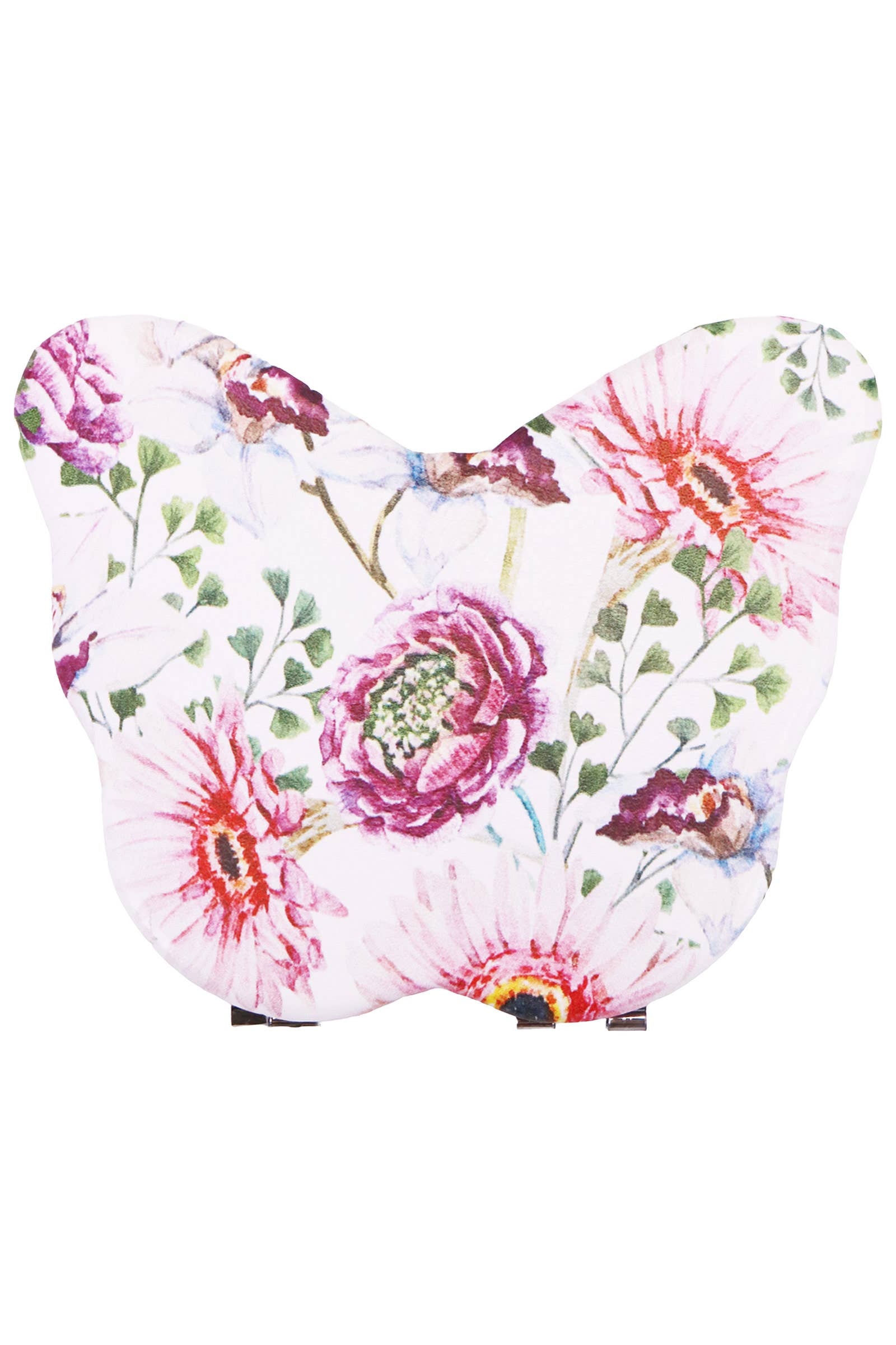 Garden Flower Butterfly Compact Mirror