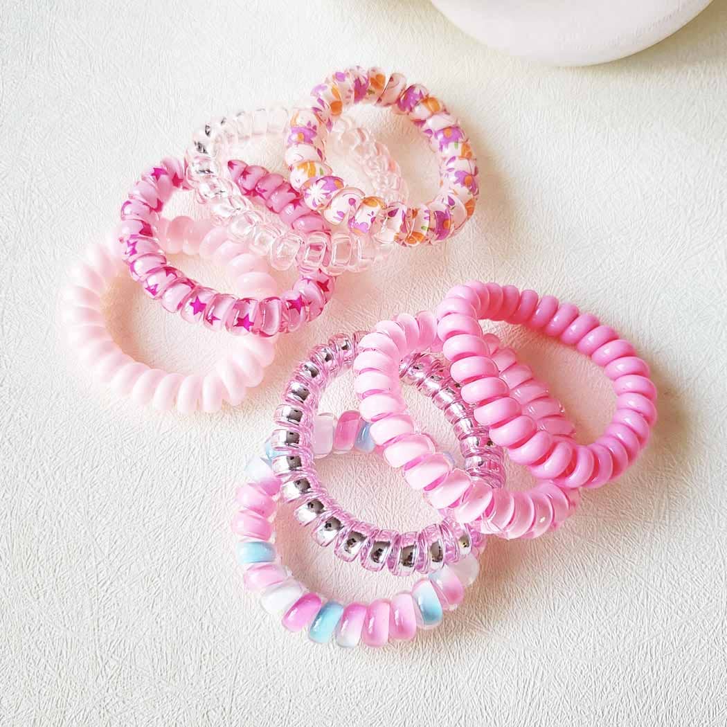 PINK Shades Spiral Hair Ties