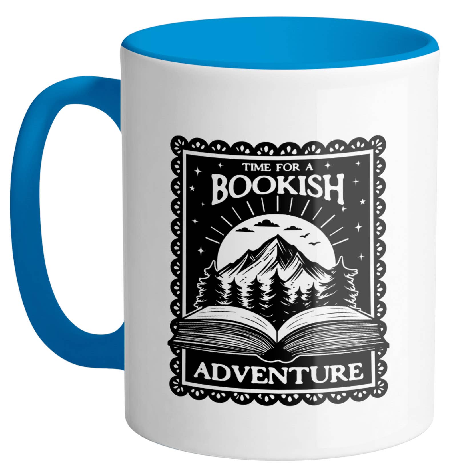 Time For A Bookish Adventure Ceramic Mug